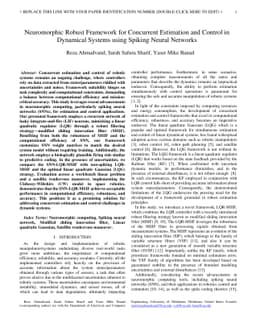 Neuromorphic Robust Framework for Concurrent Estimation and Control in
  Dynamical Systems using Spiking Neural Networks