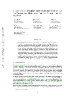 CrysFormer: Protein Structure Prediction via 3d Patterson Maps and
  Partial Structure Attention
