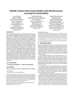 PyDCM: Custom Data Center Models with Reinforcement Learning for
  Sustainability