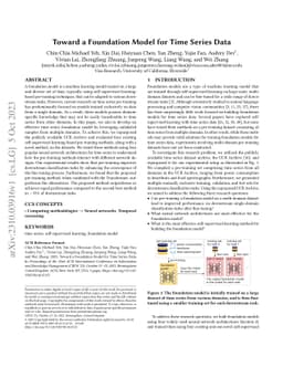Toward a Foundation Model for Time Series Data