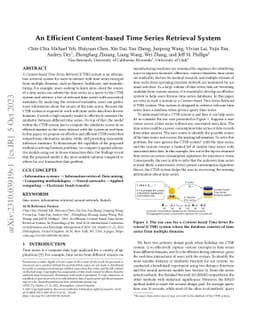 An Efficient Content-based Time Series Retrieval System