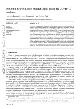 Exploring the evolution of research topics during the COVID-19 pandemic