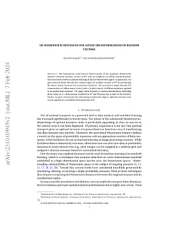 On Wasserstein distances for affine transformations of random vectors
