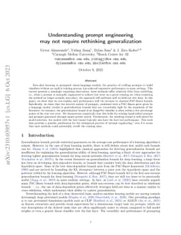 Understanding prompt engineering may not require rethinking
  generalization