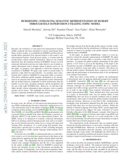 HuBERTopic: Enhancing Semantic Representation of HuBERT through
  Self-supervision Utilizing Topic Model