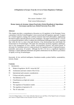AI Regulation in Europe: From the AI Act to Future Regulatory Challenges