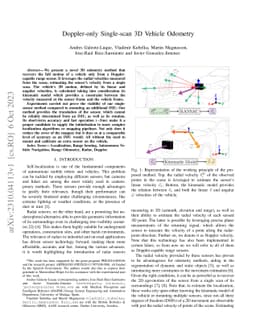 Doppler-only Single-scan 3D Vehicle Odometry