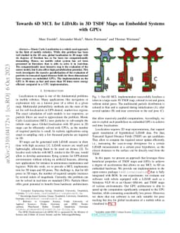 Towards 6D MCL for LiDARs in 3D TSDF Maps on Embedded Systems with GPUs