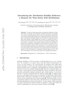 Introducing the Attribution Stability Indicator: a Measure for Time
  Series XAI Attributions
