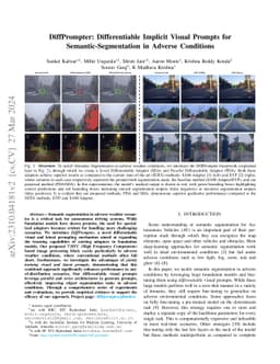 DiffPrompter: Differentiable Implicit Visual Prompts for
  Semantic-Segmentation in Adverse Conditions