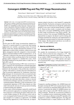 Convergent ADMM Plug and Play PET Image Reconstruction