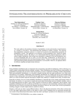Integrating Transformations in Probabilistic Circuits