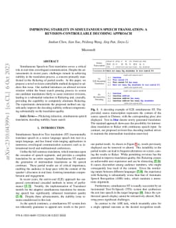 Improving Stability in Simultaneous Speech Translation: A
  Revision-Controllable Decoding Approach