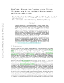 FedConv: Enhancing Convolutional Neural Networks for Handling Data
  Heterogeneity in Federated Learning