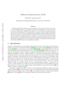 Diffusion Random Feature Model