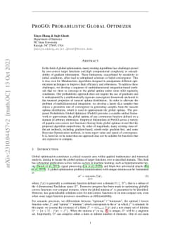 ProGO: Probabilistic Global Optimizer