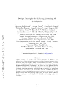 Design Principles for Lifelong Learning AI Accelerators
