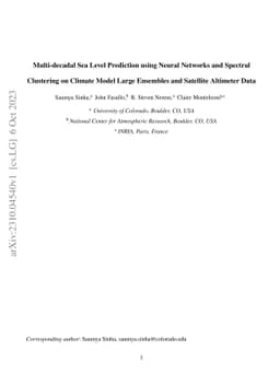 Multi-decadal Sea Level Prediction using Neural Networks and Spectral
  Clustering on Climate Model Large Ensembles and Satellite Altimeter Data