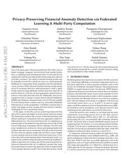 Privacy-Preserving Financial Anomaly Detection via Federated Learning &
  Multi-Party Computation