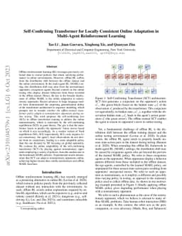 Self-Confirming Transformer for Belief-Conditioned Adaptation in Offline Multi-Agent Reinforcement Learning