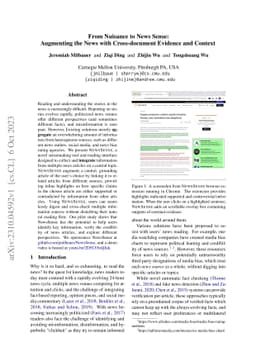 From Nuisance to News Sense: Augmenting the News with Cross-Document
  Evidence and Context