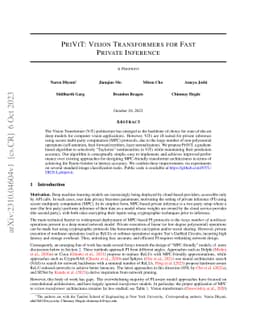 PriViT: Vision Transformers for Fast Private Inference