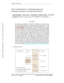 Copy Suppression: Comprehensively Understanding an Attention Head