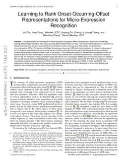 Learning to Rank Onset-Occurring-Offset Representations for
  Micro-Expression Recognition