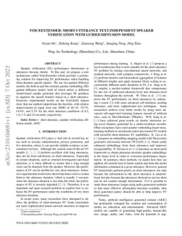 VoiceExtender: Short-utterance Text-independent Speaker Verification
  with Guided Diffusion Model