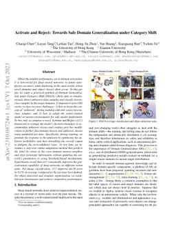 Activate and Reject: Towards Safe Domain Generalization under Category
  Shift