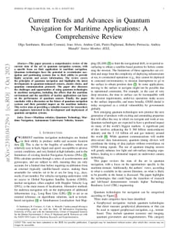 Current Trends and Advances in Quantum Navigation for Maritime
  Applications: A Comprehensive Review