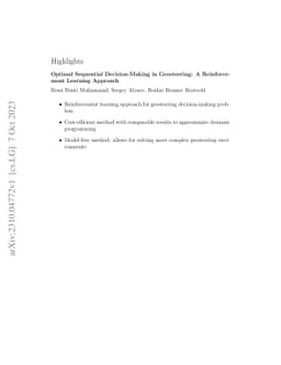 Optimal Sequential Decision-Making in Geosteering: A Reinforcement Learning Approach