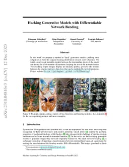Hacking Generative Models with Differentiable Network Bending