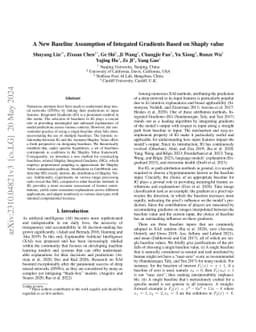 A New Baseline Assumption of Integated Gradients Based on Shaply value
