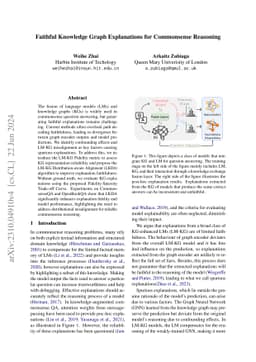 Faithful Knowledge Graph Explanations for Commonsense Reasoning