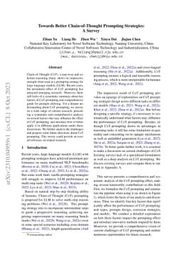 Towards Better Chain-of-Thought Prompting Strategies: A Survey