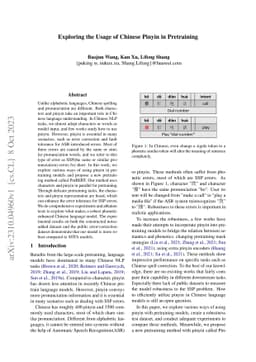 Exploring the Usage of Chinese Pinyin in Pretraining