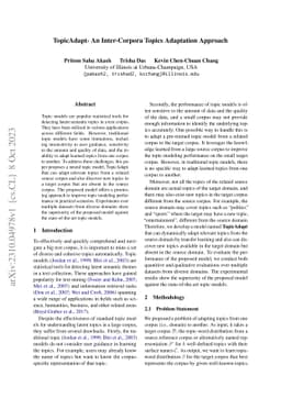 TopicAdapt- An Inter-Corpora Topics Adaptation Approach