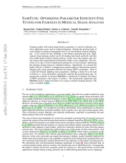 FairTune: Optimizing Parameter Efficient Fine Tuning for Fairness in
  Medical Image Analysis
