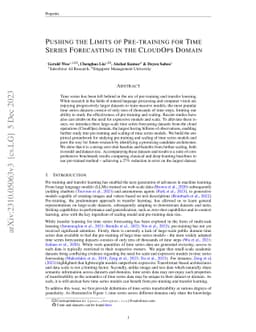 Pushing the Limits of Pre-training for Time Series Forecasting in the
  CloudOps Domain