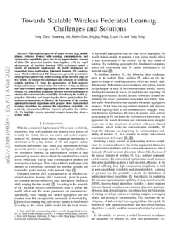 Towards Scalable Wireless Federated Learning: Challenges and Solutions