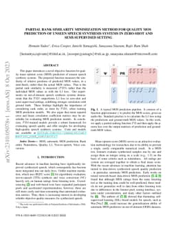 Partial Rank Similarity Minimization Method for Quality MOS Prediction
  of Unseen Speech Synthesis Systems in Zero-Shot and Semi-supervised setting