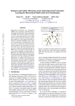 Instances and Labels: Hierarchy-aware Joint Supervised Contrastive
  Learning for Hierarchical Multi-Label Text Classification