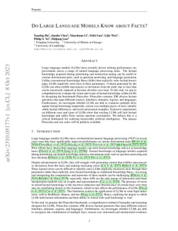 Do Large Language Models Know about Facts?