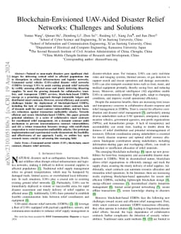 Blockchain-Envisioned UAV-Aided Disaster Relief Networks: Challenges and
  Solutions