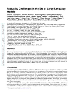 Factuality Challenges in the Era of Large Language Models