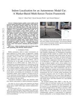 Indoor Localization for an Autonomous Model Car: A Marker-Based
  Multi-Sensor Fusion Framework