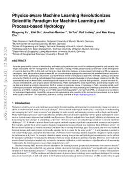Physics-aware Machine Learning Revolutionizes Scientific Paradigm for
  Machine Learning and Process-based Hydrology
