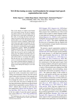 XLS-R fine-tuning on noisy word boundaries for unsupervised speech
  segmentation into words