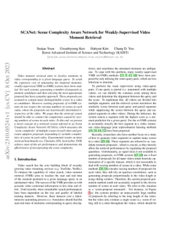 SCANet: Scene Complexity Aware Network for Weakly-Supervised Video Moment Retrieval
